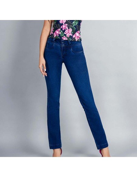 4156 - PANTALON LINO CON BOTON - Comprar en Bora Jeans