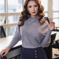 SWETER MANGA LARGA, COLOR...