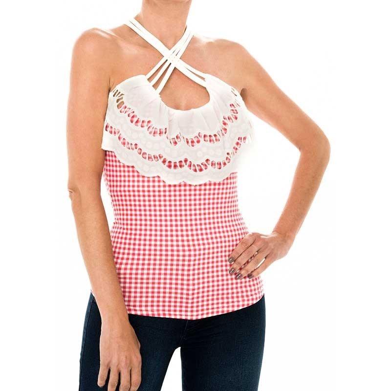 Blusa Cruzada Con Aplique