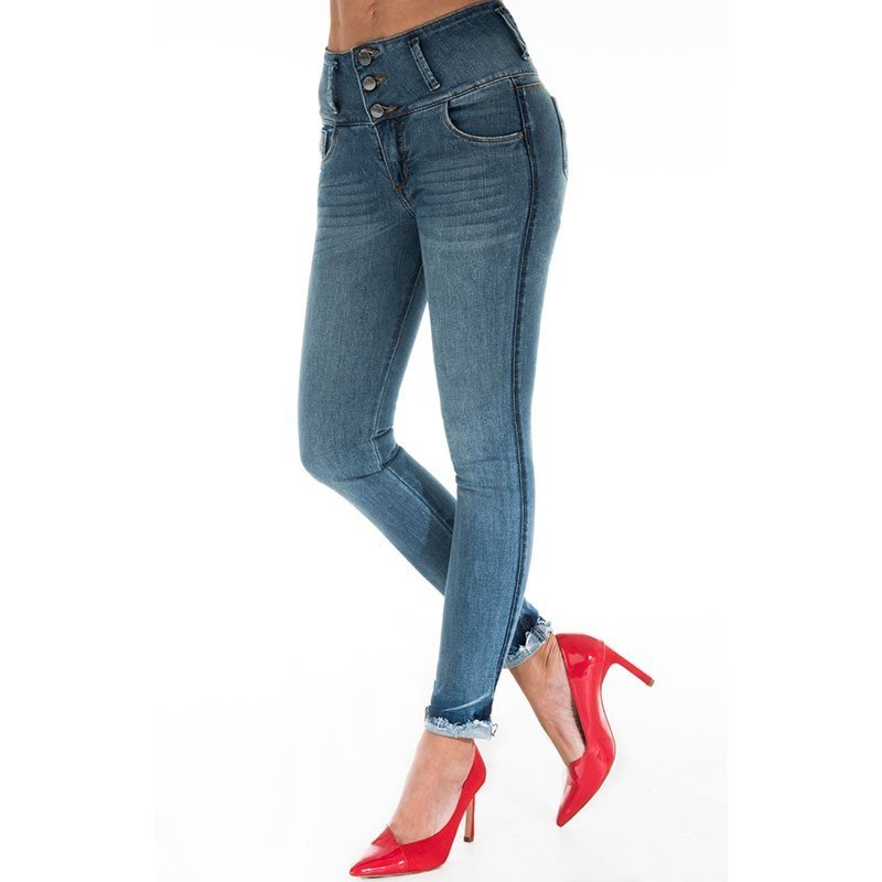 JEAN TIRO MEDIO, TELA SEMIRIGIDA,...