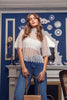 Blusa Cuello Alto Ivory Manga Corta