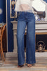Jean Wide Angel Azul Medio Pretina Angosta