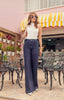 Jean Wide Angel Azul Oscuro Brillo Lurex