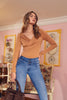 Blusa Escote Cruzado Manga Larga