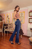 Jean Extra Realce Semi Campana Azul Medio