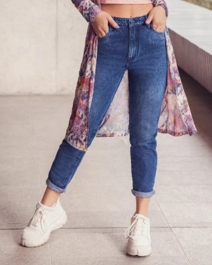 Jean boyfriend tiro alto