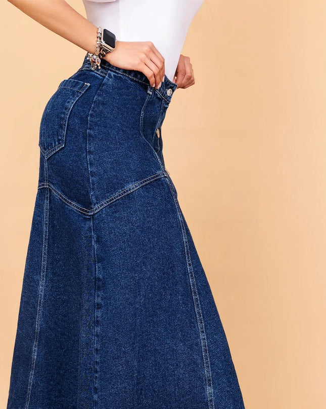 FALDA LARGA EN JEAN PREMIUM