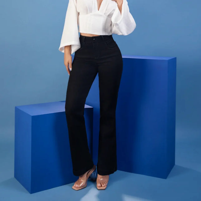 JEANS, TIRO ALTO, SIN REALCE