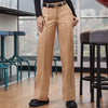 PANTALÓN BOTA RECTA COLOR CAMEL.