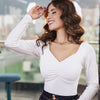 BLUSA MANGA LARGA COLOR BLANCO.