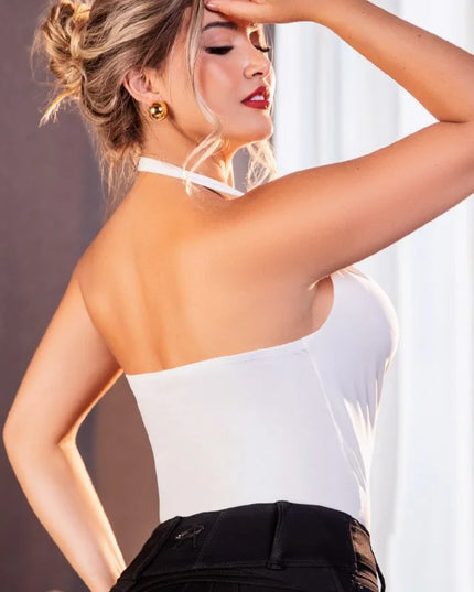 BLUSA TIRAS HALTER