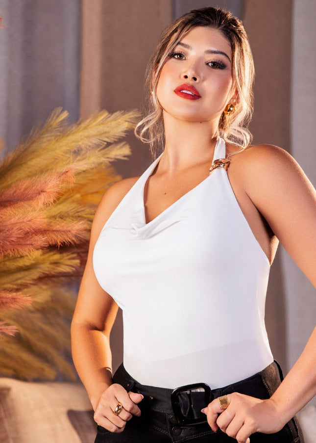 BLUSA TIRAS HALTER