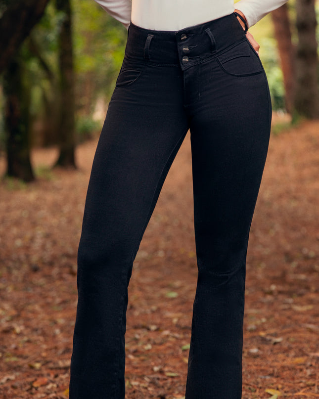 JEAN TIRO ALTO EXTRA REALCE BOTA SEMICAMPANA HORMA 100%%% GARANTIZADA