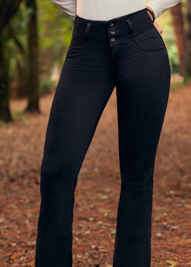 JEAN TIRO ALTO EXTRA REALCE BOTA SEMICAMPANA HORMA 100%%% GARANTIZADA