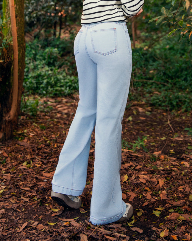 JEAN WIDE TIRO ALTO COLOR HIELO