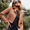 BLAZER CORTO MANGA LARGA COLOR CAMEL