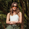BLUSA TOP ESCOTE CORAZON MANGA SIZA LICRADA
