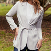 BLAZER MANGA LARGA COLOR GRIS