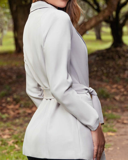 BLAZER MANGA LARGA COLOR GRIS