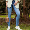 JEANS TIRO ALTO PRETINA ANATOMICA 1 BOTON EXTRA REALCE CON BOLSILLOS SKINNY