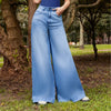 JEANS PALAZZO TIRO ALTO CON BOLSILLOS TELA DENIM PREMIM RIGIDA