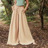 PANTALON TIRO ALTO CON BOLSILLOS DELANTTEROS FUNCIONALES PRETINA RESORTADA COLOR KAKHI
