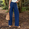 PANTALON PALAZZO DENIM LIVIANO TIRO ALTO LICRADO