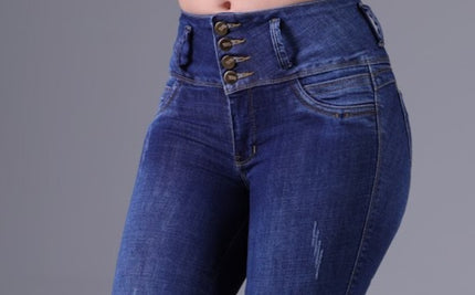 Angel Jeans Jean Semicampana Extra Realce Azul Frost Medio