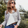 BLAZER CORTO MANGA LARGA COLOR GRIS