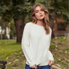 SWEATER CUELLO REDONDO MANGA LARGA COLOR NATURAL