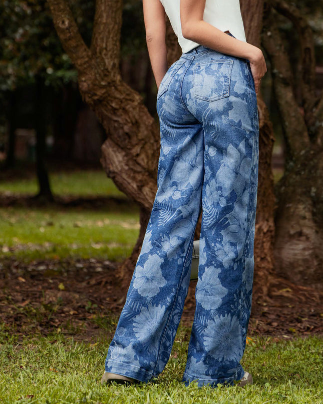 JEANS WIDE TIRO ALTO SIN REALCE CON BOLSILLOS