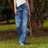 JEANS WIDE TIRO ALTO SIN REALCE CON BOLSILLOS