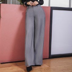 PANTALÓN WIDE COLOR GRIS.